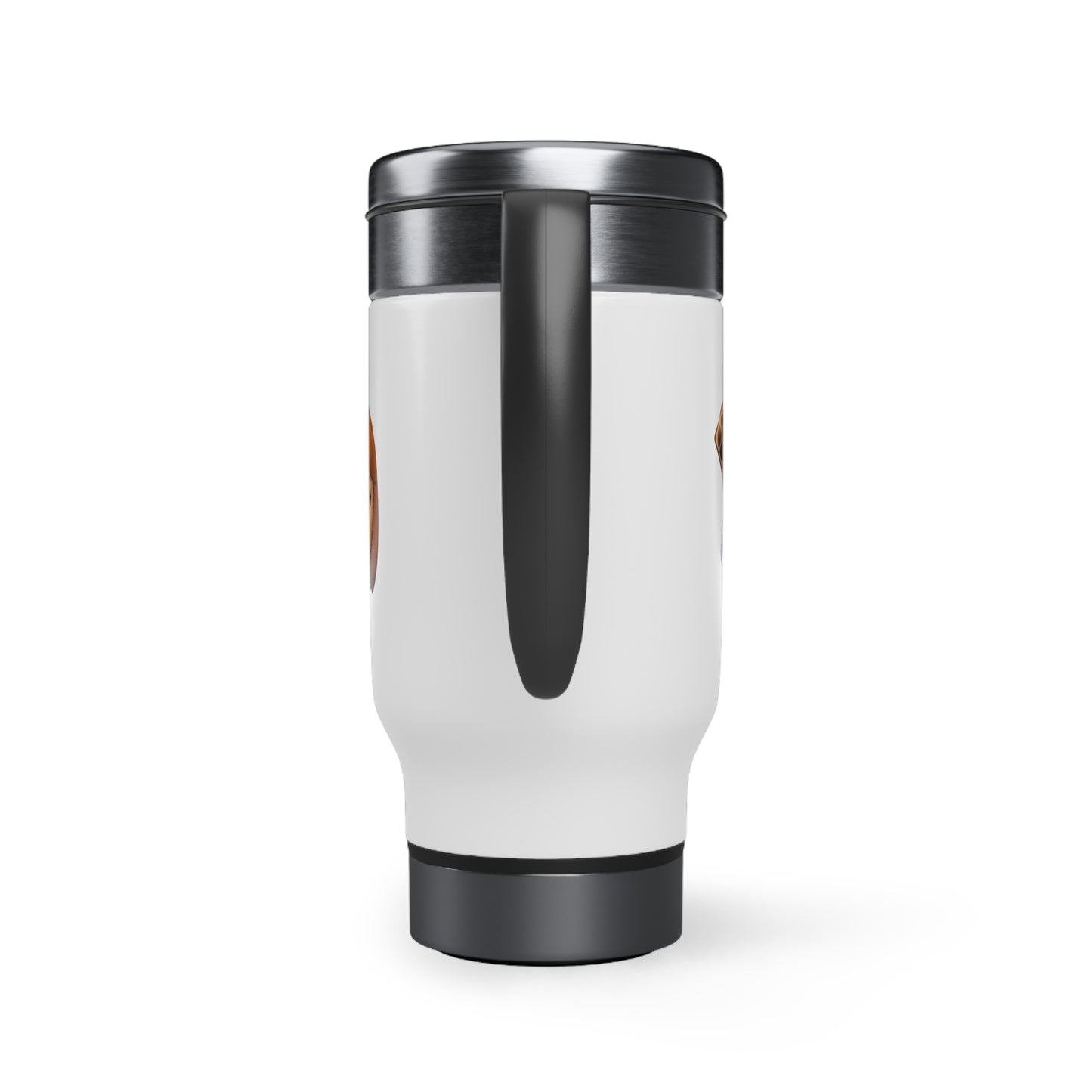 Stainless Steel Satoshi Travel Mug with Handle, 14oz