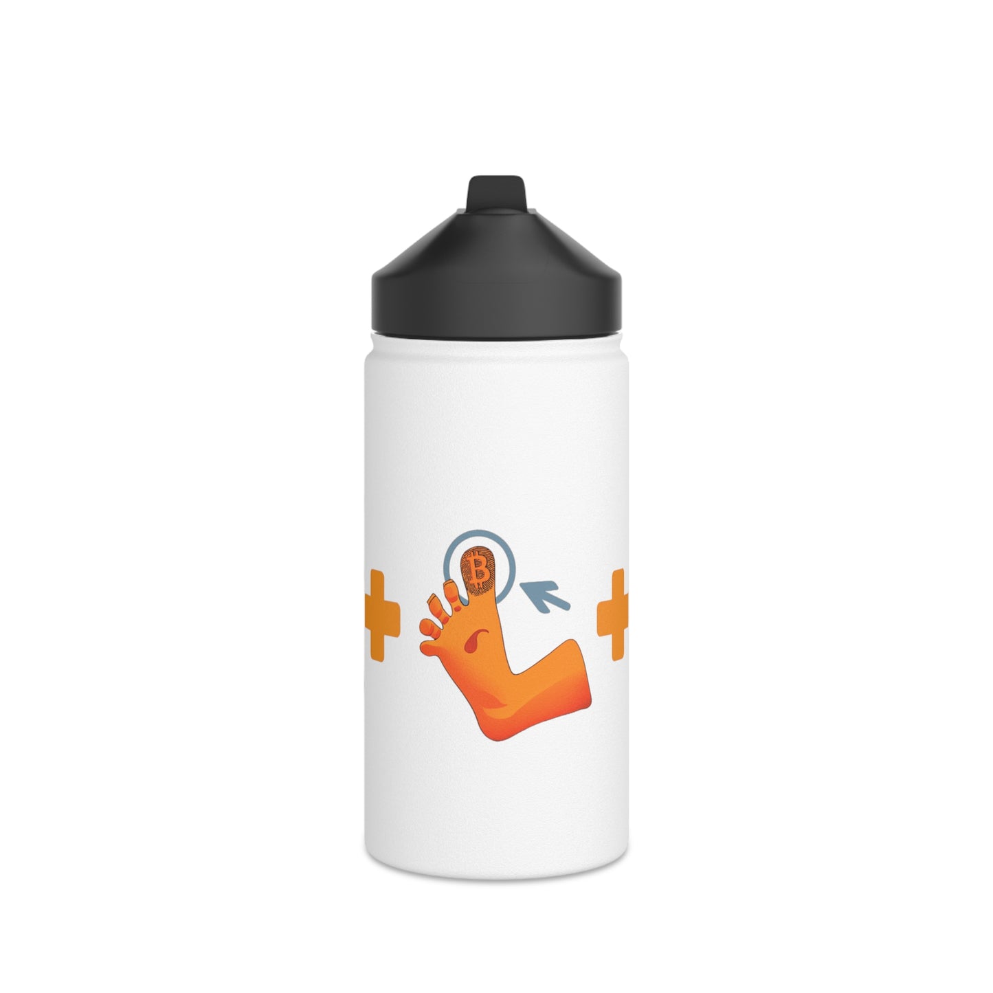 Stainless Steel Satoshi Water Bottle, Standard Lid